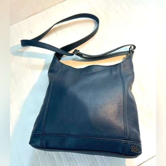 The Sak De Young Maritime Blue Leather Shoulder Bag - Picture 1 of 14